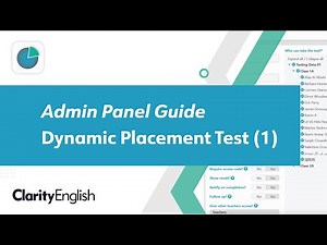 Dynamic Placement Test: Admin Panel Guide