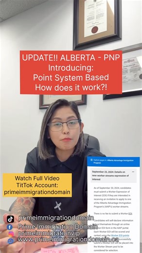 📢 New AAIP Requirement: Worker Expression of Interest (EOI) Submissions Starting September 30, 2024In this video, we’ll break down the new changes to the Alberta Advantage Immigration Program (AAIP). Starting September 30, 2024, candidates interested in applying to AAIP’s worker streams must submit a Worker Expression of Interest (EOI) through the online AAIP portal. There is no fee to submit an EOI.📌 How It Works:Candidates will self-declare their information, and each EOI will be scored and 