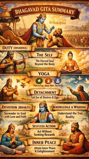 BHAGAVAD GITA SUMMARY 🕉️. #shorts