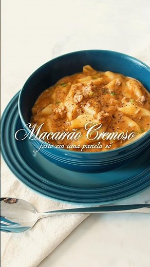 Macarrão Cremoso de 1 panela só! Receita fácil #receitas