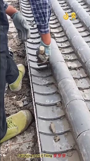 Art roofing ridge tiles installation