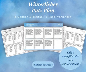 Winter Cleaning Checklist A4 PDF | Winter Budget | Cleaning Schedule & Cleaning Schedule to Print | Winter Cleaning Planner | Printable Design - Etsy Canada