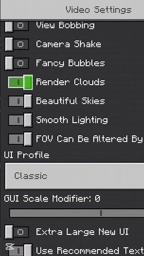 How to turn on/off render clouds and beautiful skies | Minecraft Tutorial
