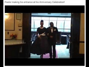 Pastor making his entrance at his Anniversary Celebration!