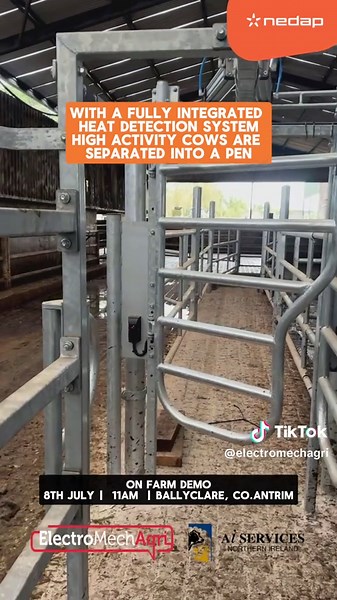 🐄 𝗬𝗼𝘂'𝗿𝗲 𝗜𝗻𝘃𝗶𝘁𝗲𝗱 – 𝗟𝗜𝗩𝗘 𝗙𝗔𝗥𝗠 𝗗𝗘𝗠𝗢! 🗓️ 𝗧𝘂𝗲𝘀𝗱𝗮𝘆 𝟴𝘁𝗵 𝗝𝘂𝗹𝘆 | 𝟭𝟭:𝟬𝟬 𝗔𝗠 📍 Ballyclare, Co. Antrim Join us for a live demonstration of the 𝗡𝗲𝗱𝗮𝗽 𝗛𝗲𝗮𝘁 𝗗𝗲𝘁𝗲𝗰𝘁𝗶𝗼𝗻 & 𝗦𝗼𝗿𝘁 𝗚𝗮𝘁𝗲 𝘀𝘆𝘀𝘁𝗲𝗺, brought to you by 𝗘𝗹𝗲𝗰𝘁𝗿𝗼𝗠𝗲𝗰𝗵 𝗔𝗴𝗿𝗶 𝗮𝗻𝗱 𝗔𝗜 𝗦𝗲𝗿𝘃𝗶𝗰𝗲𝘀 (𝗡𝗜) 𝗦𝗲𝗲 𝗶𝘁 𝗶𝗻 𝗮𝗰𝘁𝗶𝗼𝗻 𝗮𝗻𝗱 𝗱𝗶𝘀𝗰𝗼𝘃𝗲𝗿 𝗵𝗼𝘄 𝗶𝘁 𝗰𝗮𝗻: ✅ Improve submission rates ✅ Automatically draft cows for insemination ✅ Instantly alert 