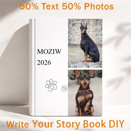 Personalized Dog Photo Album With Text, Custom Pet DIY Memory Book, Printed Story Book - Etsy