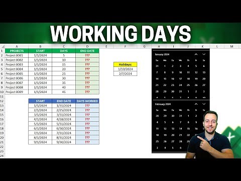 How to Calculate Workdays in Excel | Find End date and Days between Dates | Weekends & Holidays