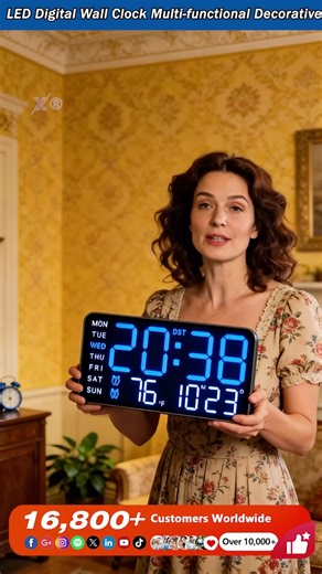 Modern Harmony: The Soul of Your Contemporary Home. 📟 ✨ Ultra-Clear LED Display: Time, date, temperature, and humidity—all presented clearly at a glance. 🎨 Personalized Ambiance: Adjust colors and brightness to reflect your mood or enhance your decor. 🧼 Nordic Minimalist Design: Clean silhouettes and a sleek profile integrate effortlessly into modern interiors. ⚡ Flexible Power & Placement: Choose battery or USB power, and mount it with ease as a statement wall piece. 📢 Limited Offer: 50% Of