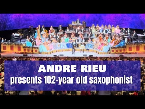 Incredible 102-year old Saxophonist at Andre Rieu concert in New York - Shostakovich Waltz 2