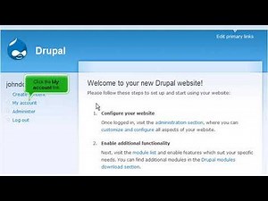 Drupal: How to setup your Account Information