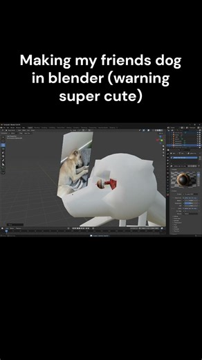 Making my friends dog in blender (SUPER CUTE WARNING)