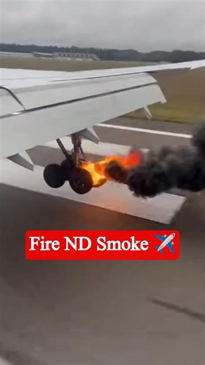 🔥Emergency Landing Turns Into Nightmare After Wheel Explodes 😨✈️ #plane #aviation #shorts #tirebrust