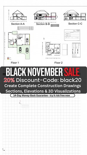 20% discount code: BLACK20 Easy to use – with professional tools. https://plan7architect.com Plan7Architect is a powerful yet intuitive 2D & 3D CAD software for planning home and construction projects — without a subscription. Whether you're working on a new build, renovation, extension, garage, terrace, or outdoor design, this architectural design software gives you everything you need to create detailed floor plans, layouts, and building designs with ease. ✅ Create accurate 2D floor plans, roo