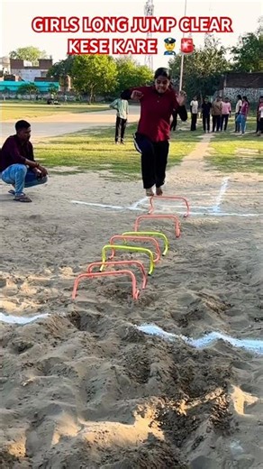 10feet Girls Long Jump Clear Kese kare 👮‍♂️#shorts #viral #jump #longjump #trending #viralvideo