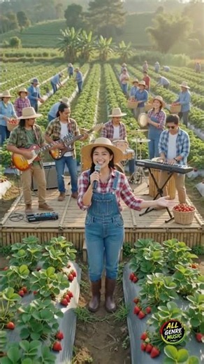 🍓🎶 Beautiful Farm Girl & Her Band Sing Tagalog Reggae in a Philippine Strawberry Farm! 🇵🇭 #reggae