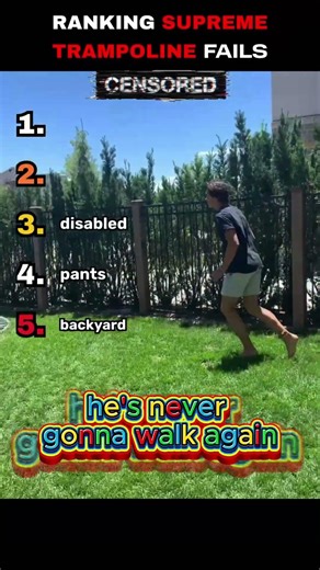 Ranking Supreme Trampoline Fails #shorts #fails