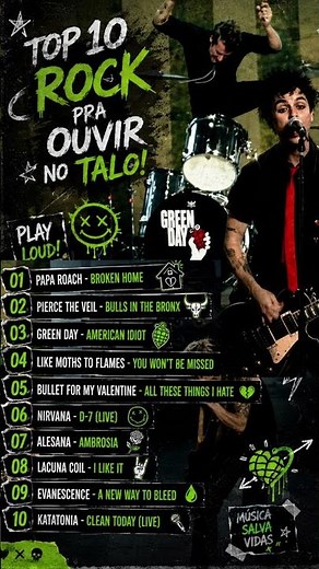 🔥 TOP 10 Rock, Grunge & Metal para Ouvir no Talo! 🤘 Green Day, Evanescence, Nirvana e Muito Mais