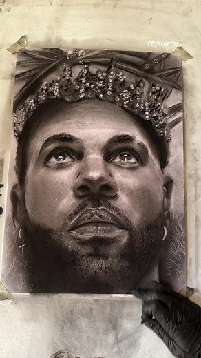 Jason Derulo Charcoal Drawing ASMR TikTok