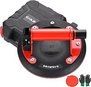 8" glass suction cups to lift large glass,Powerful Industrial suction cup lifter for tile&Granite &Window,New two layer Vacuum Panel Lifter with high strength metal Handle.