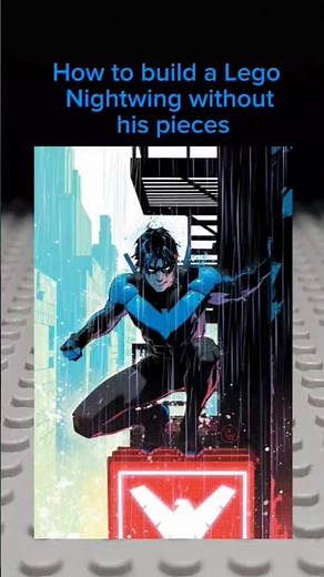 How to build a Lego Nightwing Without his parts #lego #legodc #batman #nightwing