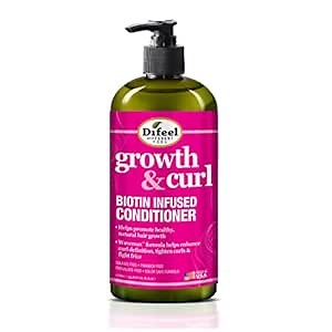Difeel Growth and Curl Biotin Conditioner 33.8 oz. - Hair Condtioner for Curly Hair, Conditioner Curly Hair