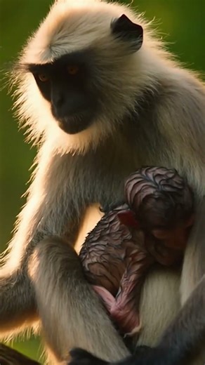 #animallove #animallife #animal #naturemiracle #animals #monkey #newbornmonkey #cute #mothermonkey