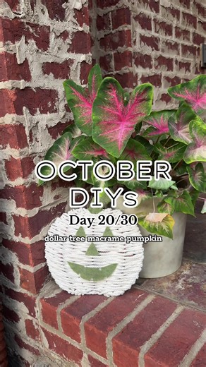 Macrame Pumpkin DIY from Dollar Tree