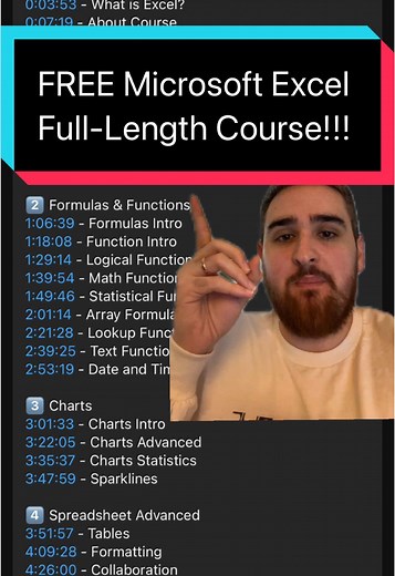 Free Microsoft Excel Course for Beginners! (Less than two weeks old!)