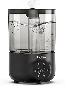Humidifier for Bedroom, 3.5L Ultrasonic Cool Mist Humidifier for Large Room, Quiet Humidifiers with Night Light for Baby & Plants, Lasts Up to 46 Hours, Rapid Humidification & Auto Mode, Quiet Sleep