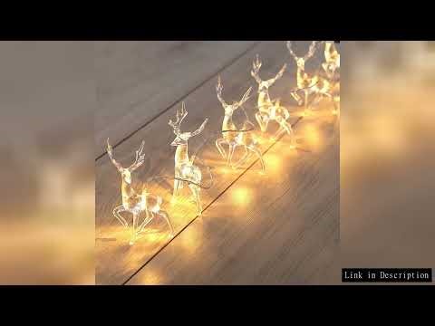 1.5/3m 3D Christmas Reindeer LED Deer String Light Xmas Tree Hanging Fairy Lights Christmas Home Par