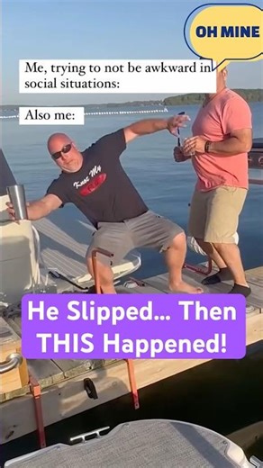Boat Fail Caught on Camera: Man Slips & Falls Overboard!