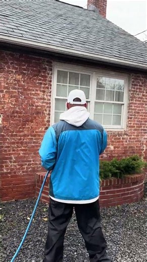 Brick Cleaning Transformation in Oakdale NY | Real Power Washing #pressurewashing #satisfyingvideo