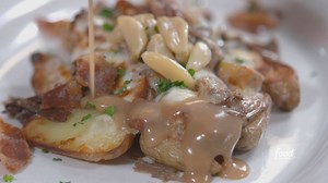 50K views · 1.1K reactions | Bet you've never had poutine like THIS!  Guy Fieri tries a remixed take at Rustica Eatery & Tavern that uses fingerling potatoes and spicy braised beef! Watch #DDD, Fridays at 9|8c and subscribe to discovery+ to stream more episodes: https://links.discoveryplus.com/8PdU8Apaygb. #discoveryplus Get the recipe: https://foodtv.com/3wqKPUx. | Food Network | Facebook