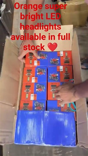 orange super bright LED headlights available in full stock ❤️