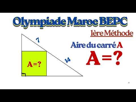 Olympiade : Aire d’un Carré dans un Triangle Rectangle (Méthode élégante)