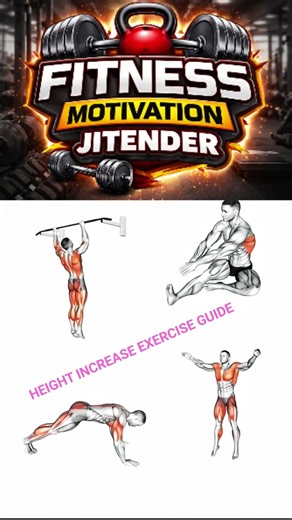 Height Increase Exercises | #FullBodyWorkout #HomeWorkout #motivation #fitnessmotivationjitender