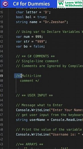 C# for Dummies: 7 How to Use Comments in C#? #csharp #csharptutorial #csharpprogramming