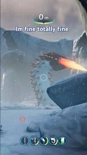 subnautica below zero being attacked by an ice worm clip #subnautica #subnauticabelowzero