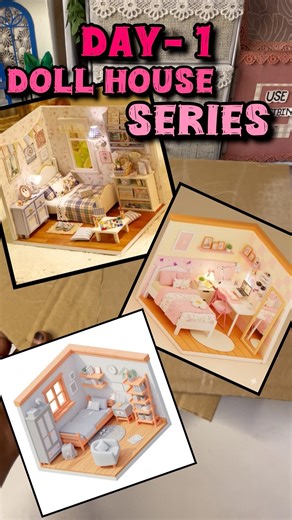 Diy Doll House series (Day-1)🎀#diy #doll #dollhouse #howto #craft #craftideas #art #youtubeshorts