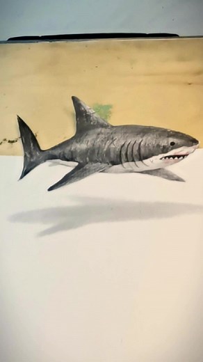 ❤️✏️ How to draw a shark | Pencil Drawing #pencildrawing #pencilart #drawing #drawingtutorial #howtodraw #art #artist #fyp