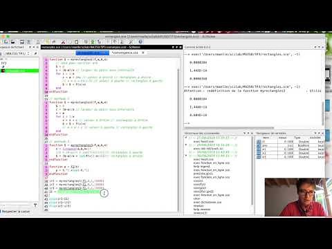 Intégration numérique avec Scilab - graphique de convergence