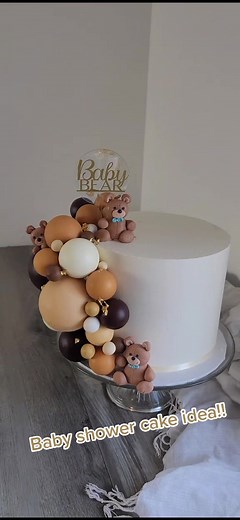 BabyBear 🐻...#bramptoncakes #babybearcake #cakedecorating #cakeart #cakedecorator #browncake #babyshowerideas #babyshowercake #baker #food