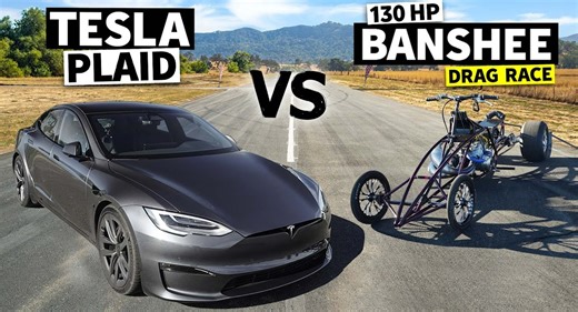 Here's The Sketchiest Way To Beat A Tesla Model S Plaid In A Drag Race | Carscoops