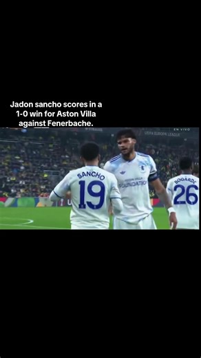 Watch as Jadon sancho sends Aston Villa through to the R16 with a win in a hostile atmosphere against Fenerbache. How far can Unai Emery take Villa this season, let us know below! ❗️#fenerbahçe💛💙 #football #viral #fyp #goal