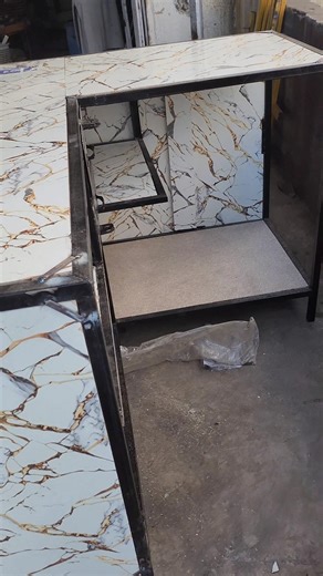 Modern Marble Design Iron Table | Fancy Metal Furniture by Asmat Welder