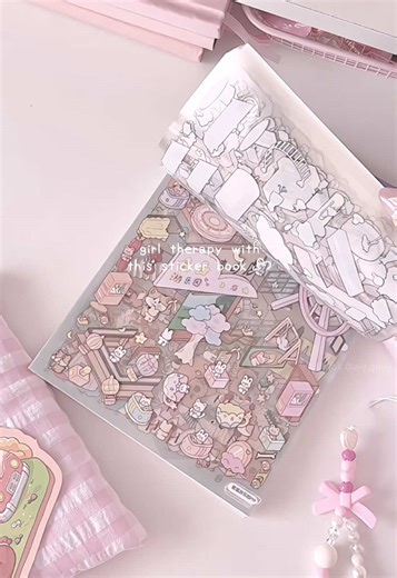 girl therapy but it’s simply me and my sticker book 💌 #stickerbook #scenestickers #stationery #tiktokmademebuyit #fyp