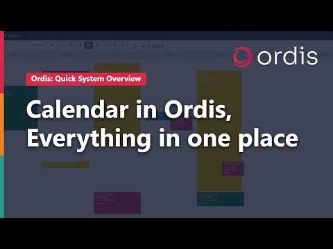 Calendar in Ordis, Everything in one place