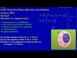 CSEC CXC Maths Past Paper 2 Question 3a Jan 2012 Exam Solutions (Answers)_ by Will EduTech