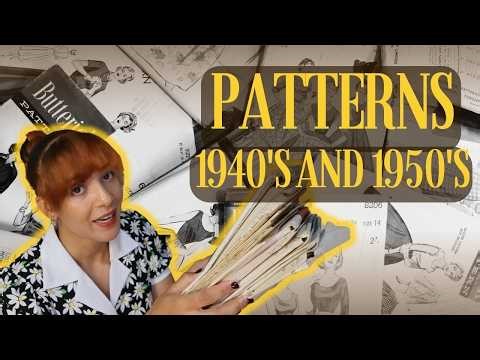Vintage Sewing Pattern Haul | 1940s and 1950s ✂️ Collecting vintage sewing patterns - Part 1
