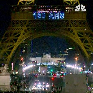 7.4M views · 99K reactions | The Eiffel Tower staged a spectacular light show to celebrate its anniversary on Wednesday - marking 130 years since it first opened to the public. | NBC News World | Facebook